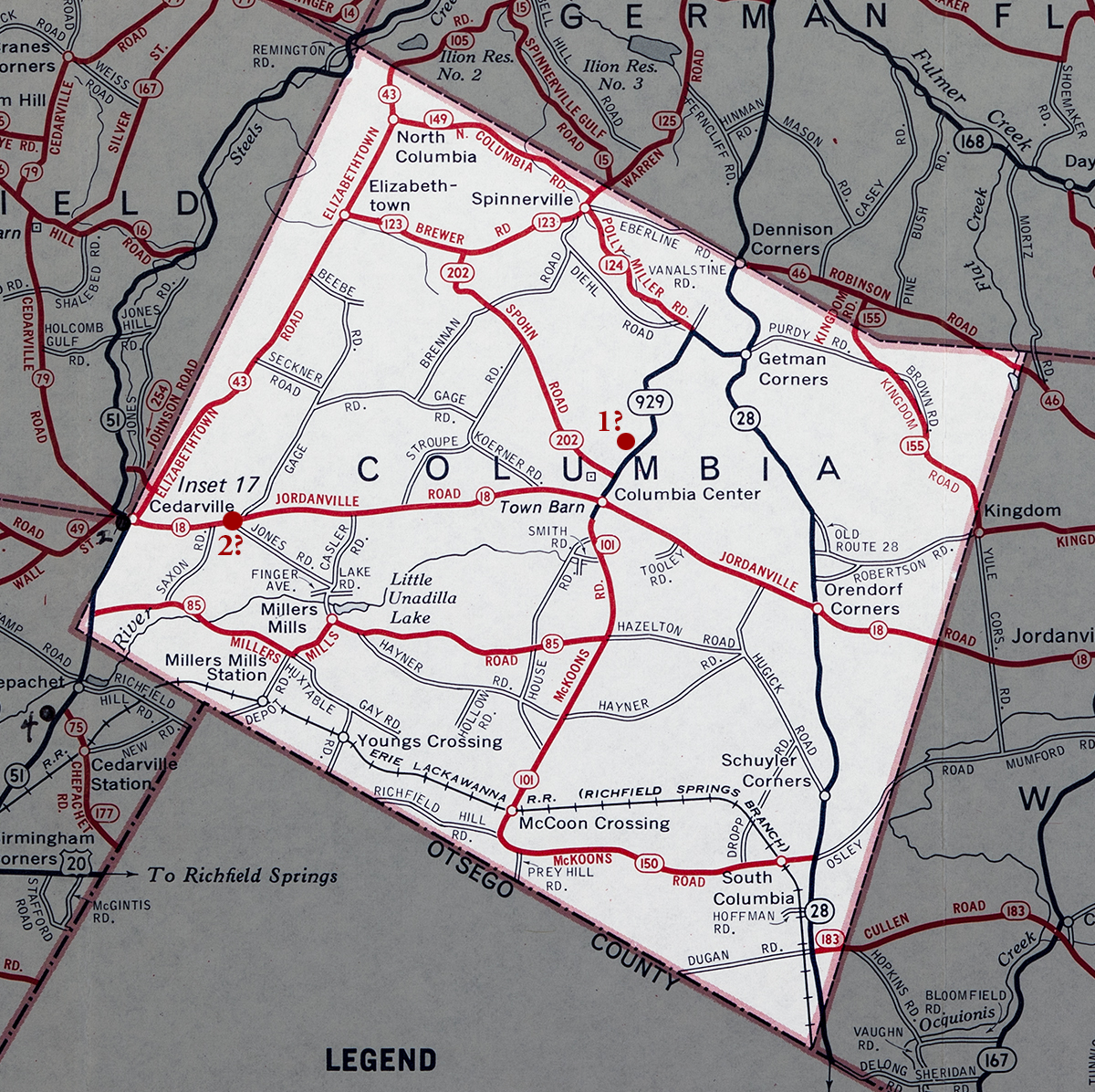 Town of Columbia Map
